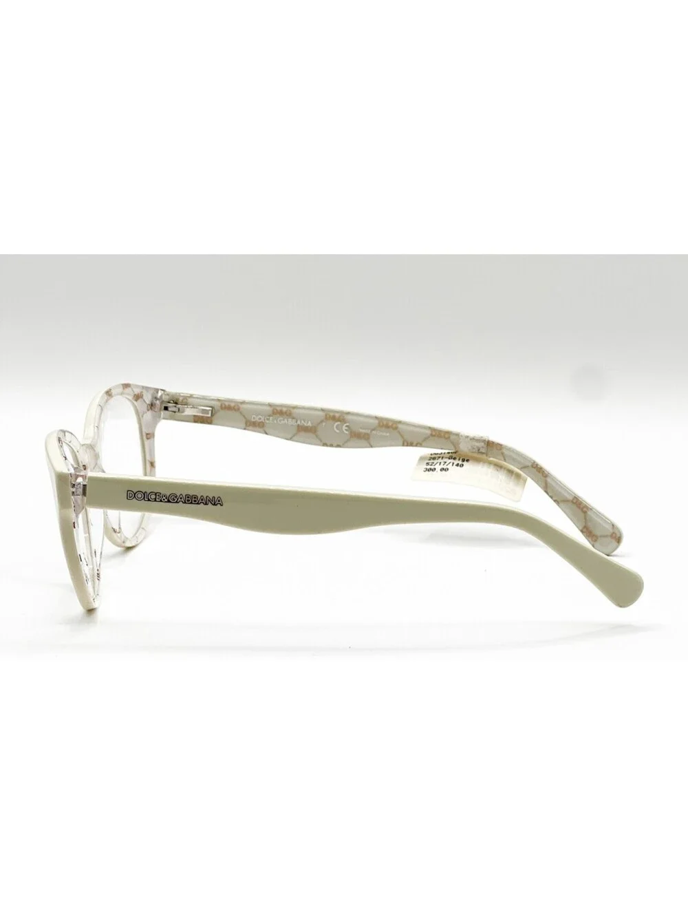 Dolce Gabbana DG3146P 2671 Beige Oval Authentic Eyeglass Frames 52-17-140
